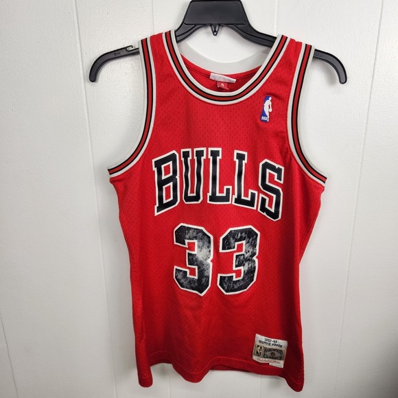 Mitchell & Ness Other - Mitchell & Ness Scottie Pippen 1997-98 Bulls Jersey Red Swingman Size S Worn Pri